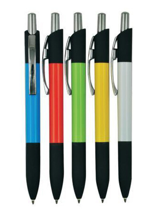Promotional Gift Rubber Finish Plasic Ball Pen with Customized Logo