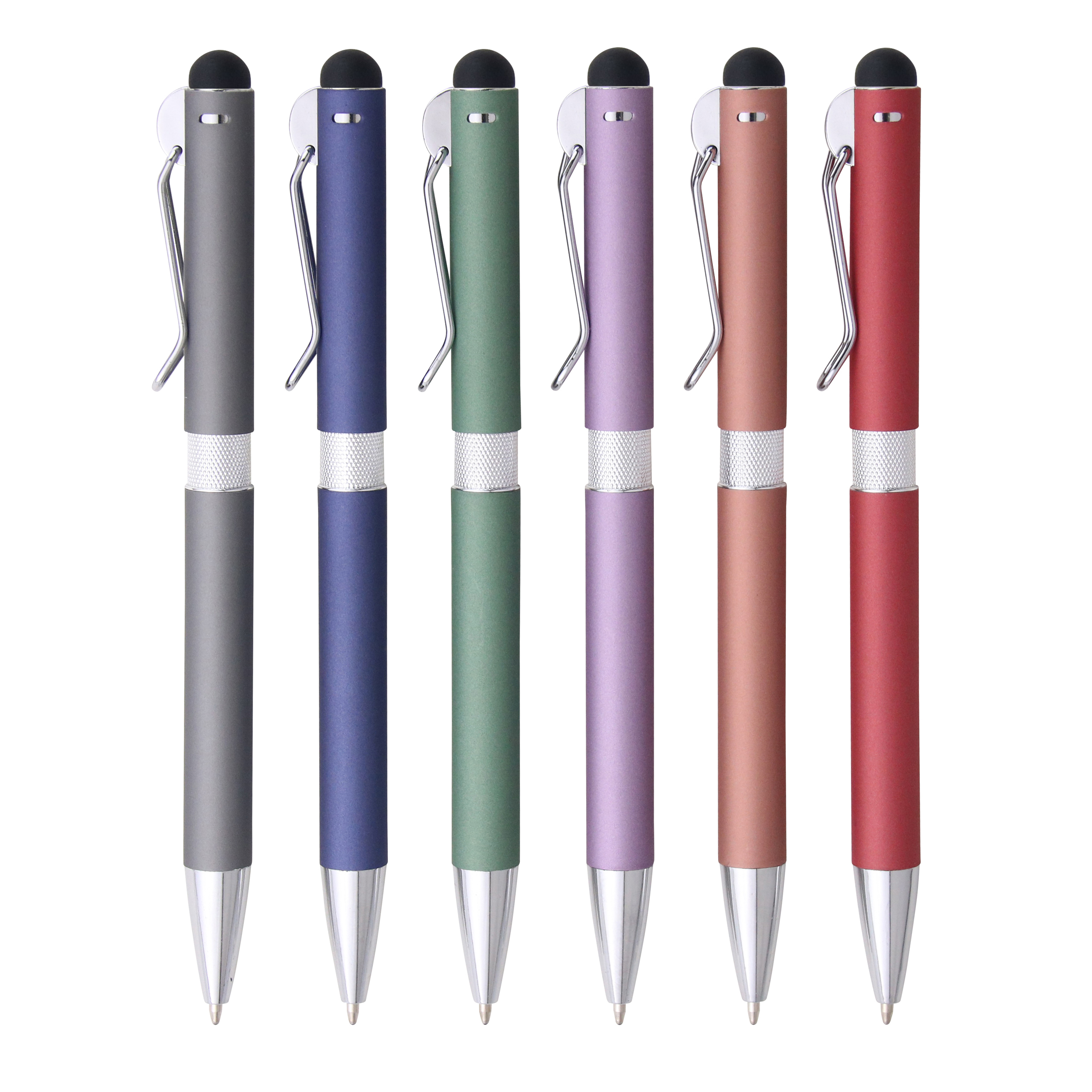TMP1421A metal aluminium ballpoint pen with touch stylus