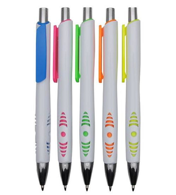 Newest Design Advertising Logo Ball Pen with Plastic for Office Supply