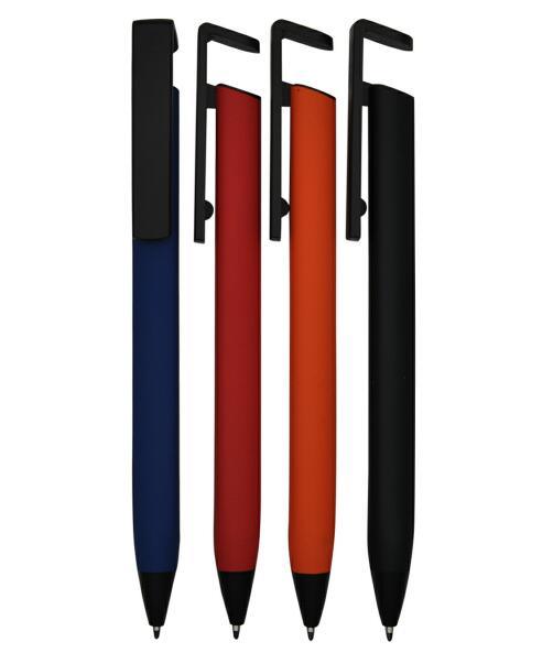 Promotional Gift Triangle Ball Pen Rubber Finish with Customized Laser