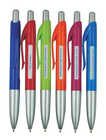 Advertising Plastic Window Click Ball Pen