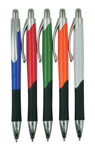 Hot Selling Writing Instrument School Supply Plastic Ball Pen with Rubber