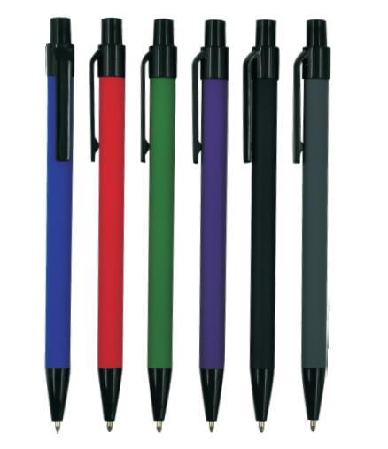 MP1316 Customized Logo Rubber Barrel Promotional Gift Metal Pen