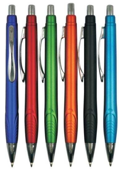 Rubber Finish Click Plastic Ball Pen for Promotion Gift