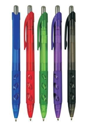 School Supply Plastic Rubber Grip Ball Pen with Customized Logo