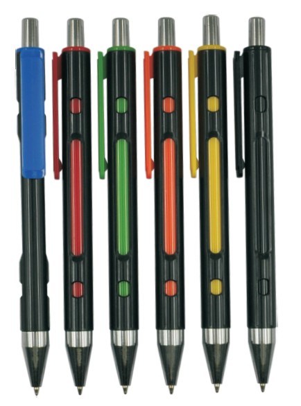 PP86031-2 Rubber Finish Click Plastic Ballpoint Pen with Pinting Logo