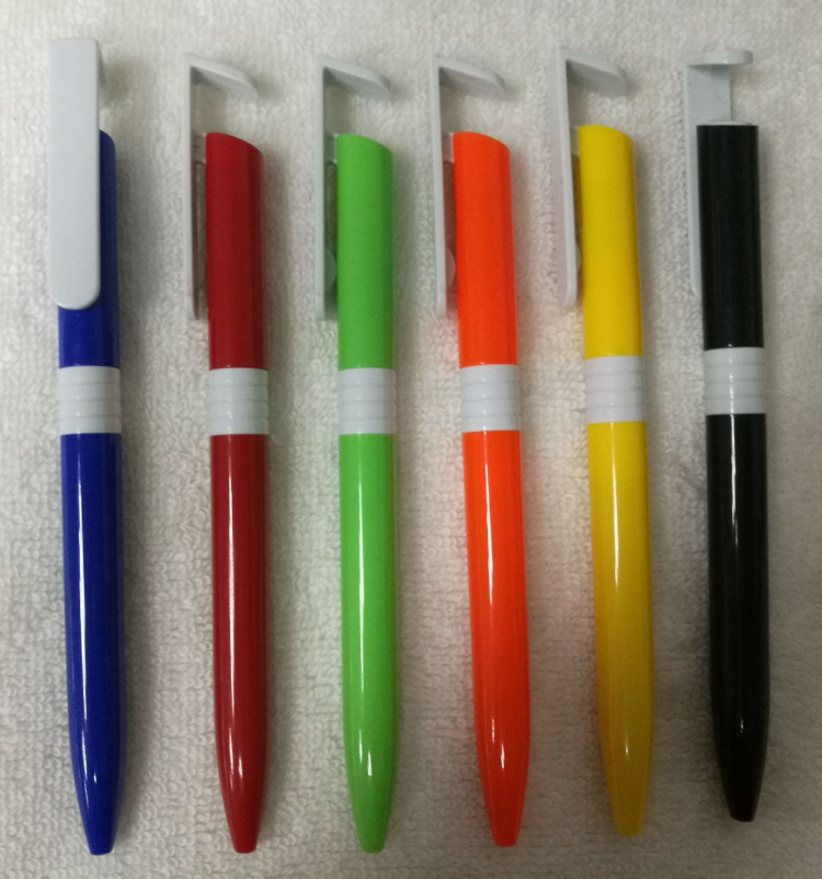 PP86042 Plastic Phone Holder Ballboint Pen with Logo