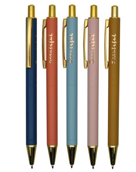 Newest Metal Rubber Ball Pen with Customized Laser