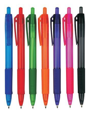 Promotional Gift Customized Plastic Ball Pen with Rubber