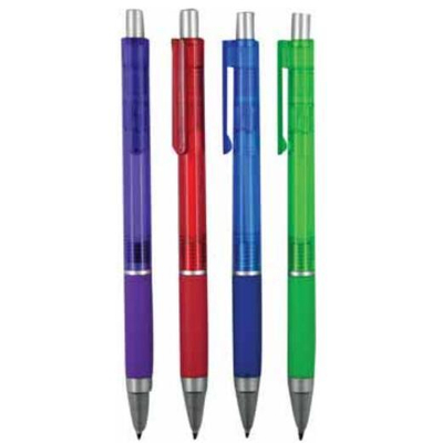 School Supply Plastic Ball Pen with Customized Logo with Rubber