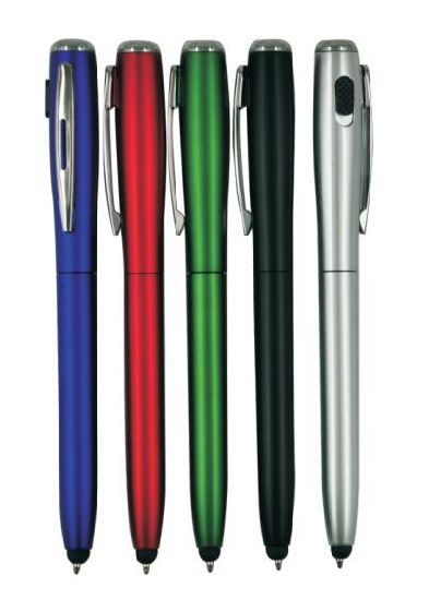 Stylus LED Light Ball Pen for Promotional Gift with Cap