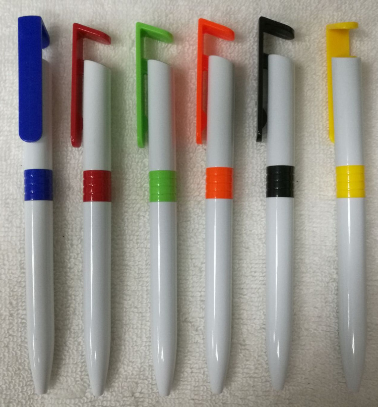 PP86042 Plastic Phone Holder Ballboint Pen with Logo
