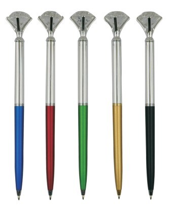 Promotional Gift Pen Crystal Diamond Ball Pen with Crown