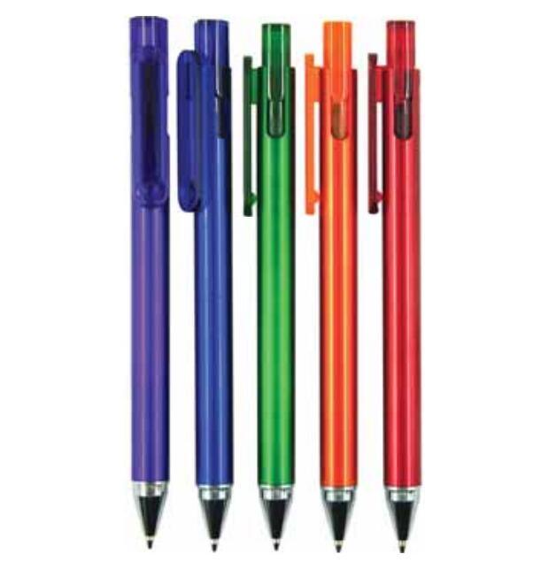 Customized Plastic Ball Pen with Rubber Finish for Promotion