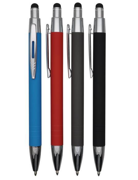 Rubber Finish Touch Screen Metal Pen with Logo