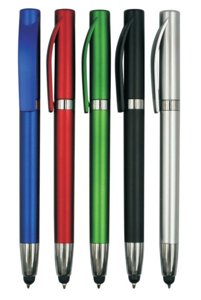 Plastic Twist Stylus Ballpoint Pen with Logo Printing