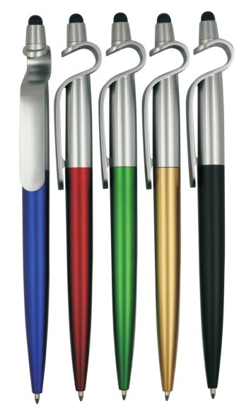 Promotional Gift Plastic Phone Holder Ball Pen with Customized Logo