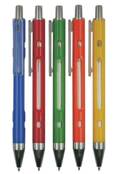 PP86031-2 Rubber Finish Click Plastic Ballpoint Pen with Pinting Logo
