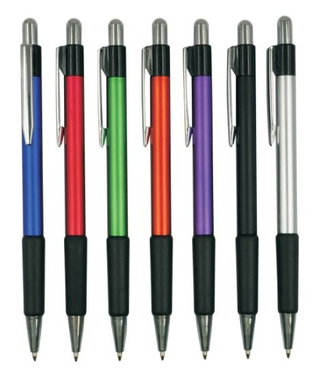 PP86087 Slim Barrel Click Plastic Ball Pen with Logo