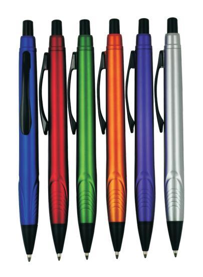Rubber Finish Click Plastic Ball Pen for Promotion Gift