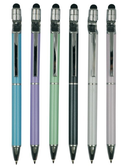 Multi-Function Phone Holder Stylus Metal Ball Pen with Logo