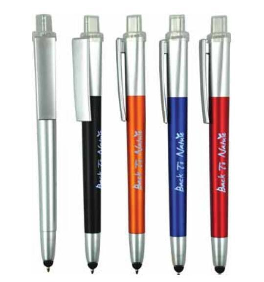 LED Light Stylus Ball Pen with Customized Logo