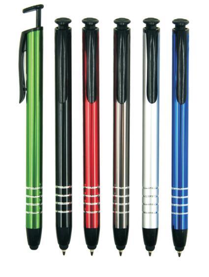 Phone Holder Alum Metal Stylus Ball Pen with Logo
