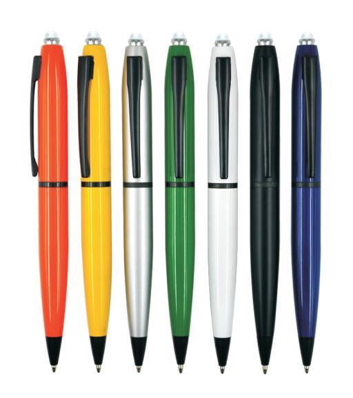 Hot Selling LED Light Twist Metal Ball Pen with Customized Logo