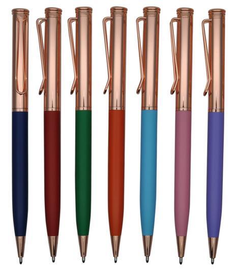 Rose Golden Best Selling Metal Ball Pen with Logo Laser