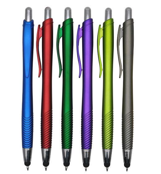 Newest Design Stylus Plastic Ball Pen with Customized Logo