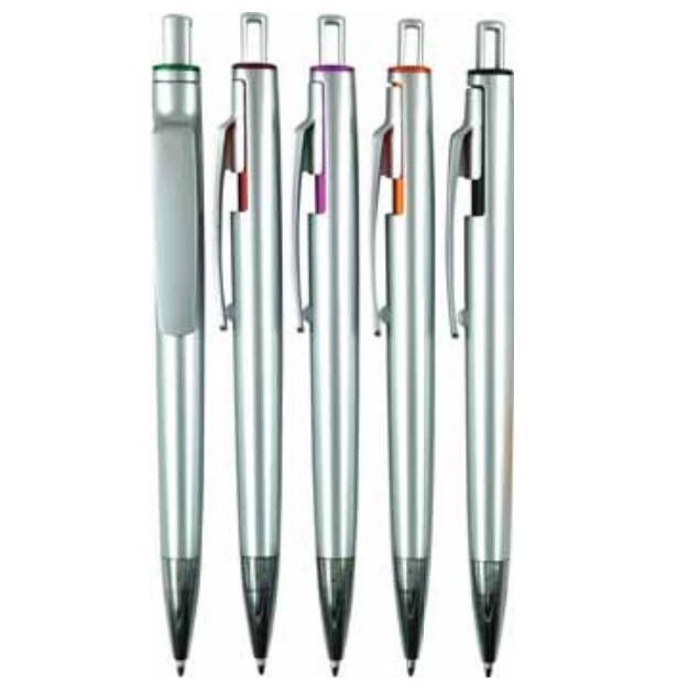 Business Supply White Barrel Plastic Ball Pen with Logo